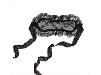 BLACK CHARMING FLORAL LACE EYESHADE ACCESSORIES
