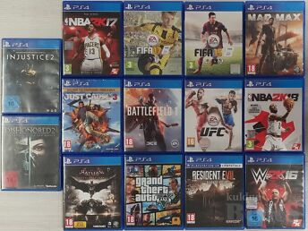 PALJU ERINEVAID PLAYSTATION 4 ORIGINAALMÄNGE - GARANTII