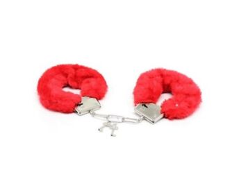 RED METAL HANDCUFFS