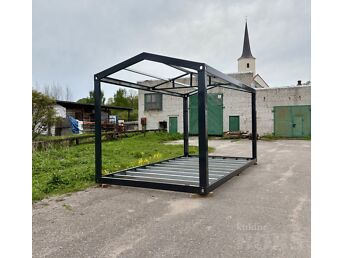 METALLIST VÄIKEMAJA KARKASS, 3M X 6M, TUMEHALL