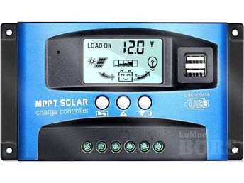 2X USB 12V 24V PÄIKSEPANEELI KONTROLLER MPPT 100A, UUS JA PARIMA HINNAGA!