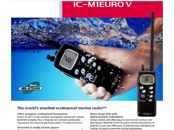 VEEKINDEL RAADIOSAATJA ICOM IC-M1 EURO V KOOS LAADIMISDOKIGA - GARANTII