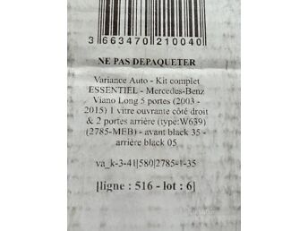 MERCEDES - BENZ VIANO LONG 2003 - 2015 VALMIS LÕIGATUD TOONKILEDE KOMPLEKT
