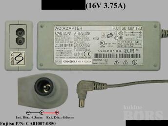 FUJITSU TOITEADAPTER-LAADIJA​ 16 V 3,75 A