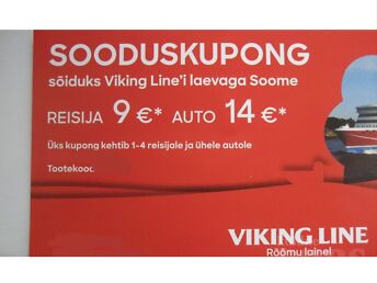 VIKING LINE SOODUS KAART REISILE SOOME KOOS AUTOGA