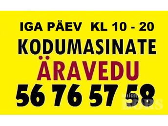 VANA MÖÖBLI ÄRAVEDU, KODUMASINATE ÄRAVEDU