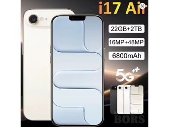 5G I17 AIR ANDROID 15 HD NUTITELEFON 22GB + 2TB, 6800MAH, UUS!