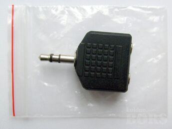STEREO 3,5MM JACK PLUG - 2 X STEREO 3,5MM SOCKET.