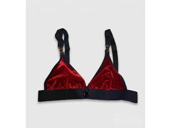 PUNANE SAMETIST BRALETTE-RINNAHOIDJA