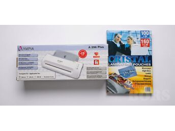 LAMINAATOR OLYMPIA A 296 PLUS + A4 KILED (100TK)
