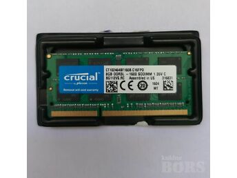 8GB CRUCIAL PC3 12800 DDR3 1600 MHZ SO-DIMM MÄLU RAM