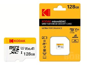 KODAK MICROSD-MÄLUKAART CLASS 10 U3 64GB/128GB/256GB, UUS!