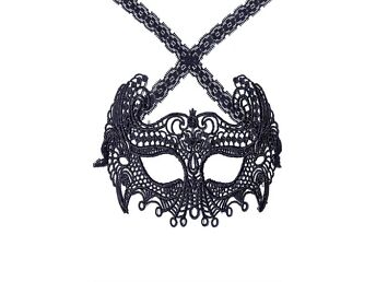 MÜSTILINE MUST PITSILINE MASKERAADI MASK