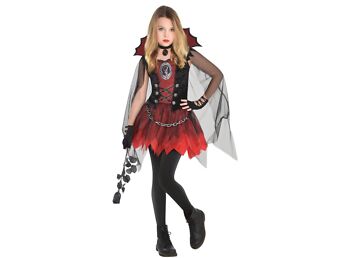 TÜDRUKU HALLOWEENI KOSTÜÜM DARK VAMP, 128CM