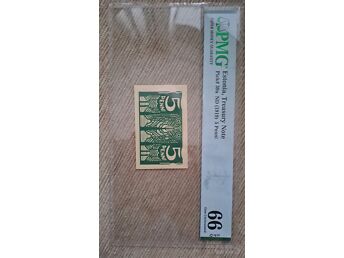 EW 5 PENNI 1919A. PMG 66