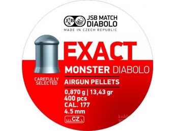 ÕHKRELVA KUULID RASKED JSB EXACT MONSTER 4,5MM 0,87G