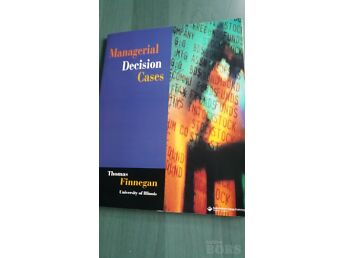 FINNEGAN, THOMAS. MANAGERIAL DECISION CASES