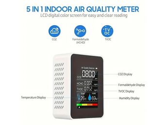 SISERUUMIDE CO2 DETEKTOR/ÕHUKVALITEEDI MONITOR, UUS!