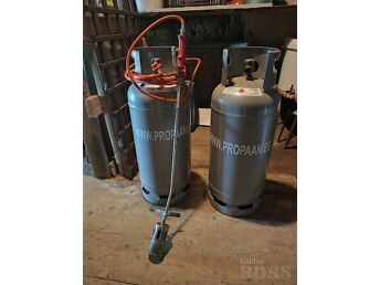 2 X 17 KG PROPAANI GAASIBALLOON + GAASIPÕLETI KOMPLEKT