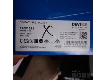 DEVIFLEX PÕRANDAKÜTTEKAABEL 680 W/ 37 M, 4 - 6 M2