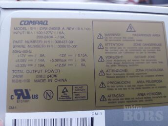LAUAARVUTI TOITEPLOKK COMPAG DPS-240EB A REV