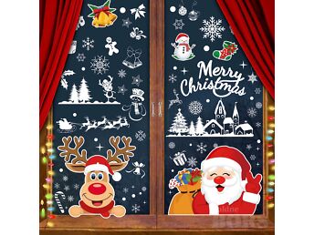 121TK JÕULUAKNAKLEEBISED! CHRISTMAS WINDOW CLINGS 121PCS!