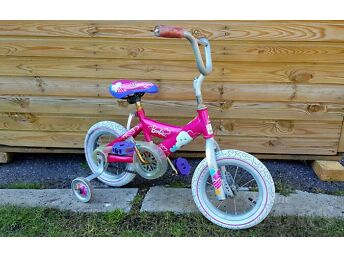 12" ROOSA LASTE JALGRATAS BARBIE - GARANTII