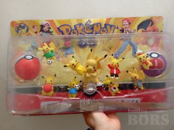 POKEMONI PIKACHU FIGUURIDE KOMPLEKT + PALLID – UUS