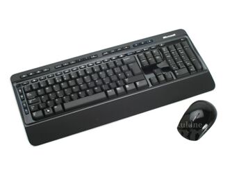 JUHTMEVABA MULTIMEEDIA KLAVIATUURI JA HIIRE KOMPLEKT MICROSOFT WIRELESS DESKTOP 3000 - GARANTII.
