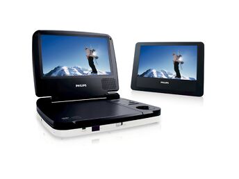 KAASASKANTAV DVD MÄNGIJA 2 EKRAANIGA PHILIPS PET719 - GARANTII