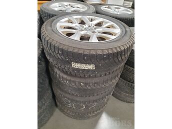 TALVEREHVID + VALUVELJED 225/60 R17 / 5X120 / CONTINENTAL CONTI ICE CONTACT /  6+MM / NAASTREHVID / BMW