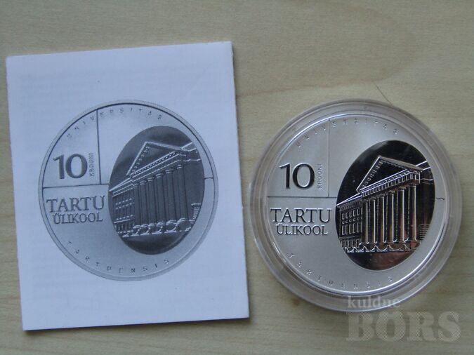 EESTI VABARIIGI HÕBEMÜNT "TARTU ÜLIKOOL  "   2002.A.