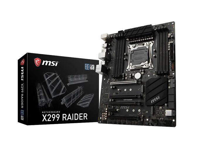 MÄNGURI ARVUTI EMAPLAAT MSI X299 RAIDER - GARANTII