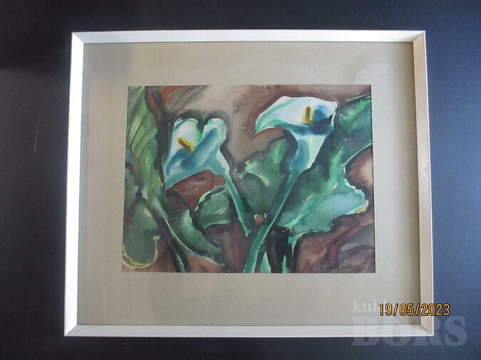 VALLI LEMBER-BOGATKINA ,, KALLAD,, 1990 AKVARELL.