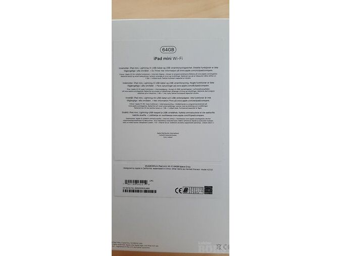 TAHVELARVUTI APPLE IPAD MINI 5 WI-FI 64GB SPACE GRAY