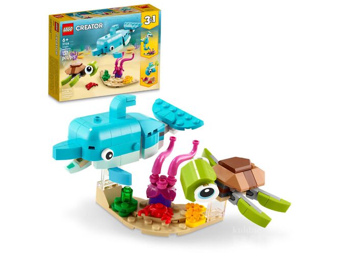 6+ LEGO CREATOR 3IN1 31128. DOLPHIN AND TURTLE