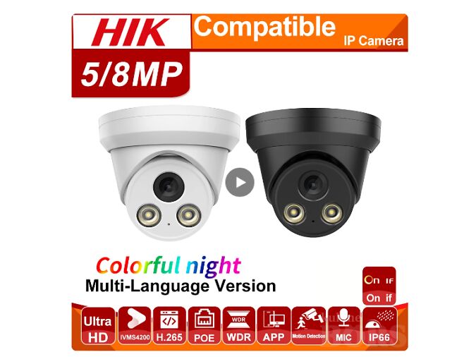 IP VALVEKAAMERA 8MP 4K COLORVU