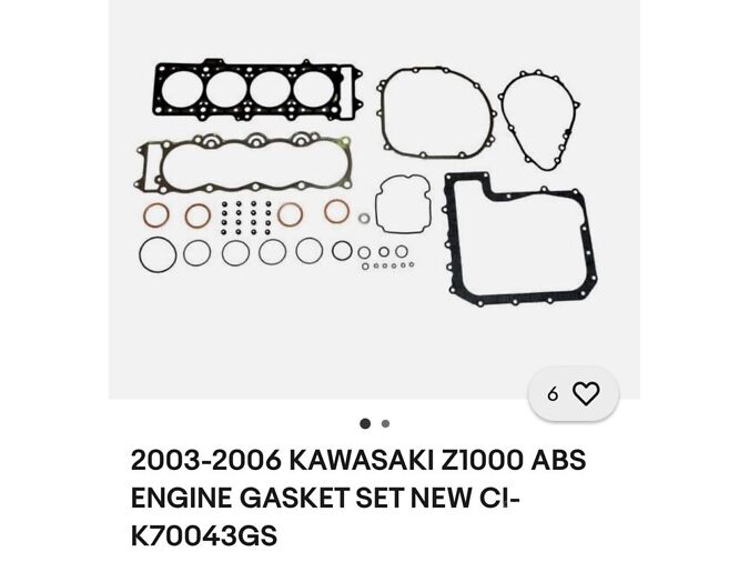 KAWASAKI Z1000 MOOTORI TIHENDIKOMPLEKT 2003-2006