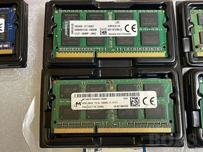 SÜLEARVUTI MÄLUD 8GB DDR3L KINGSTON, CRUCIAL, SAMSUNG, SAADAVAL KOKKU 10TK