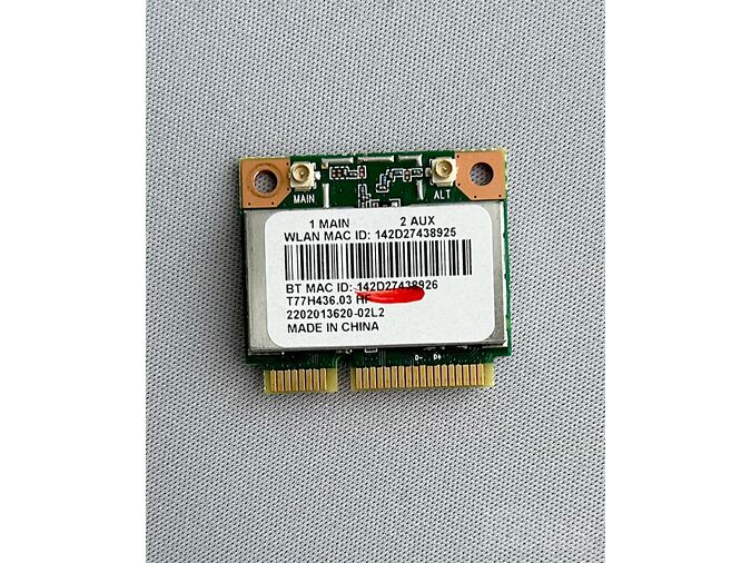 WIFI-KAART QUALCOMM ATHEROS QCWB335 T77H436.03 HF, WI-FI 4