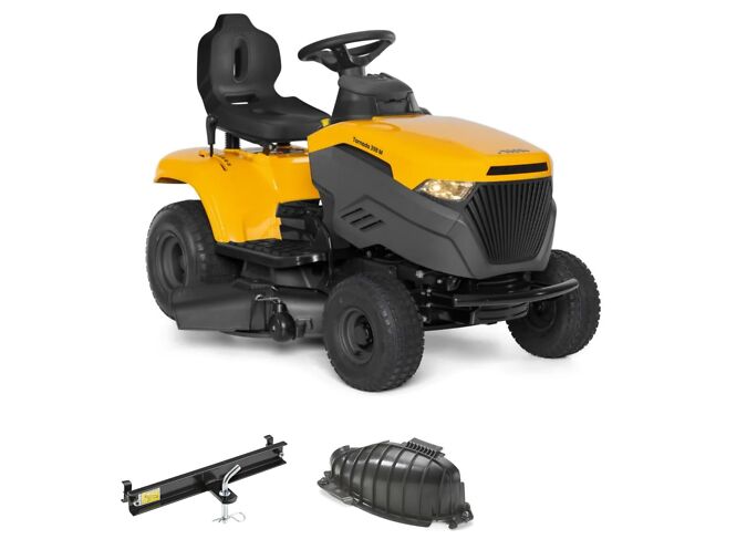 MURUTRAKTOR STIGA TORNADO 398M + HAAGISEKONKS + MULTŠIKATE + MOOTORIÕLI