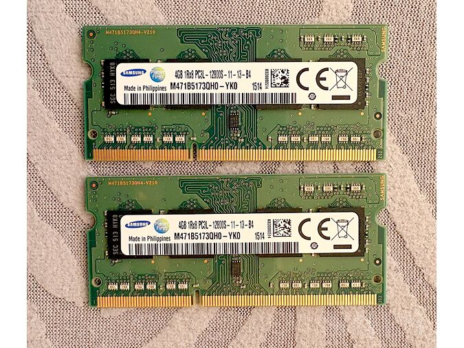 SAMSUNG M471B5173QH0-YK0 8GB (2X4GB) 1600 MHZ 1RX8 PC3L - 12800S DDR3 SODIMM