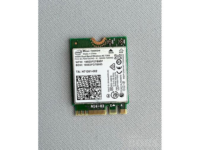 INTEL DUAL BAND WIRELESS-AC 7265, WI-FI5 + BT4.2