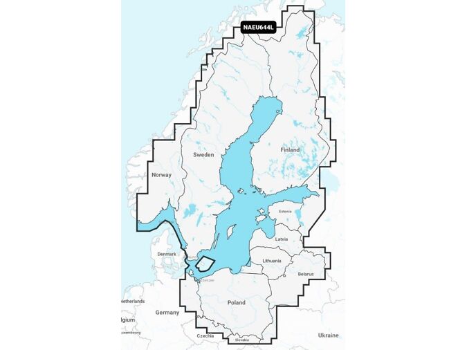 KAART NAVIONICS 44XG / EU644L LÄÄNEMERI JNE + UUENDUSED 2027 !